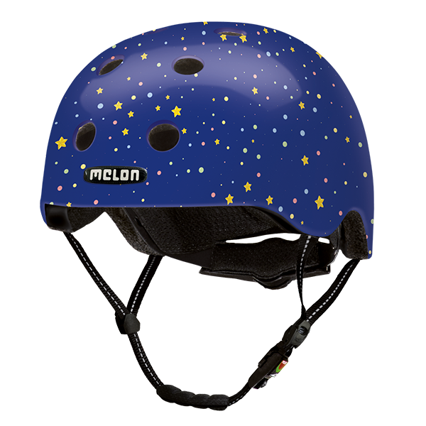 Melon Kids Urban Active Starry Night - kinderfietshelm donkerblauw met sterren
