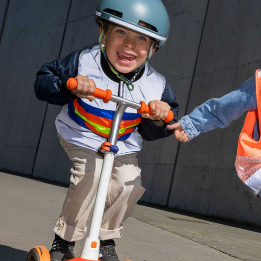 Jerome fluohesje kinderen grijs reflecterend - vooraanzicht