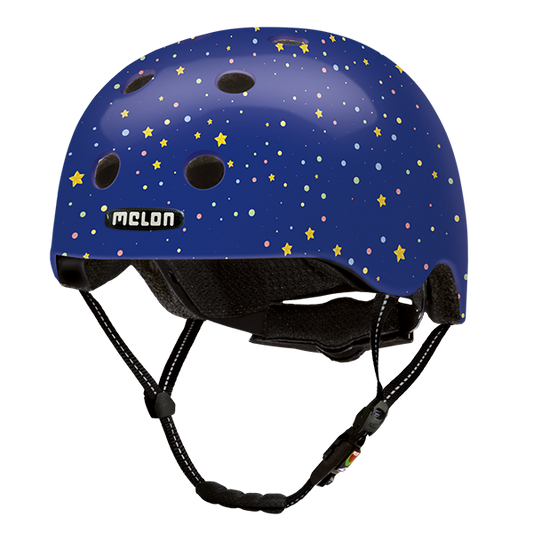 Melon Kids Urban Active Starry Night - kinderfietshelm donkerblauw met sterren